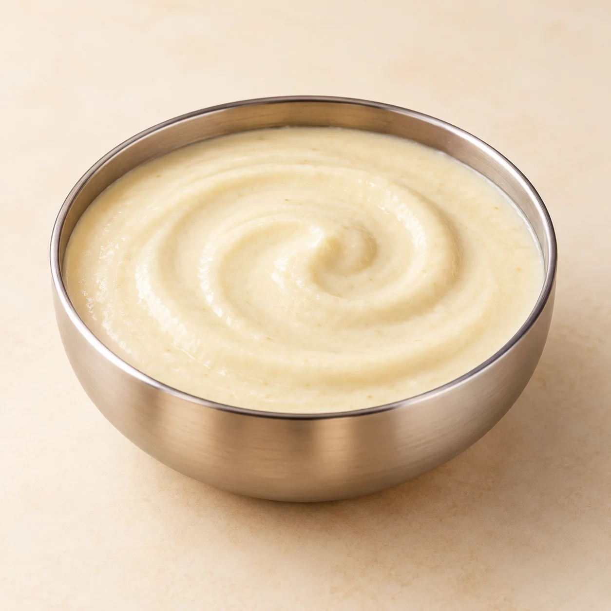 Illustrative White Gravy in a steel bowl
